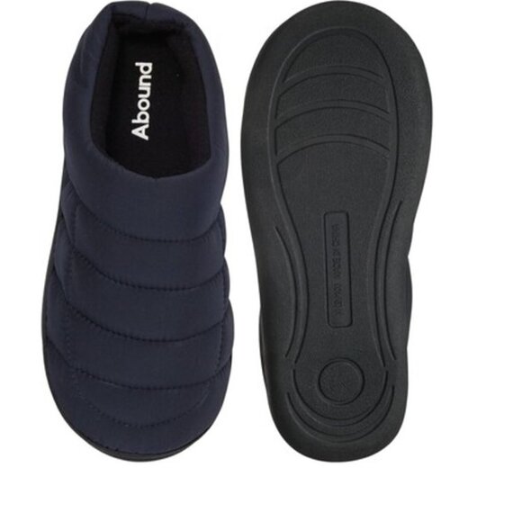 Abound Navy Blue Mr. Union Puffer Slipper Small 7/8 Quilted Nylon NWT - Picture 2 of 7
